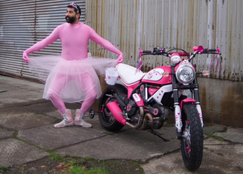 Illustration for article titled You've Never Seen A Custom Bike Like This Hello Kitty-Themed Scrambler